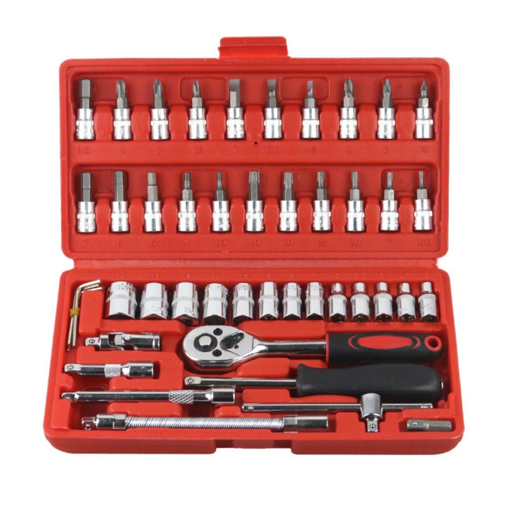Kit Ferramentas Completo de 46 Peças de Aço com Maleta - AvexaKit Ferramentas Completo de 46 Peças de Aço com MaletaKit Ferramentas Completo de 46 Peças de Aço com MaletaAvexa